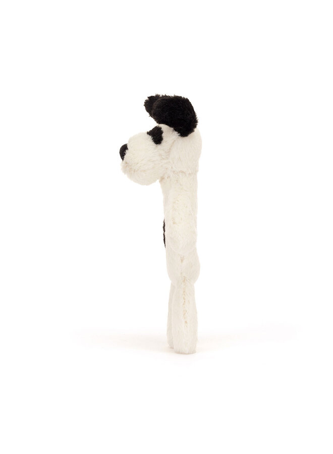 Bashful Black & Cream Puppy Ring Rattle