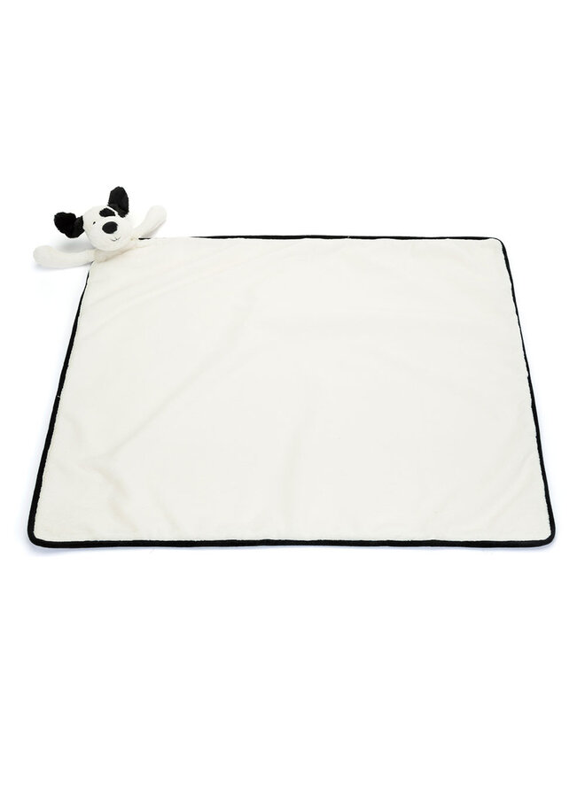 Bashful Black & Cream Puppy Blankie