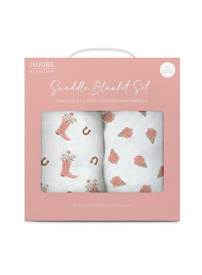 Swaddle Blanket Set Bloomin' Boot