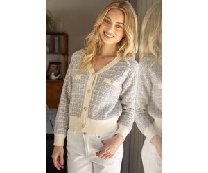 Tweed Gold Button Knit Cardigan - Shop Barron's Tweed Gold Button Knit Cardigan - Shop Barron's
