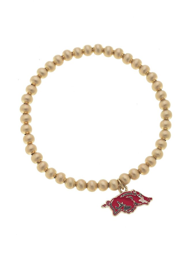 Arkansas Razorbacks Ball Bead Stretch Bracelet