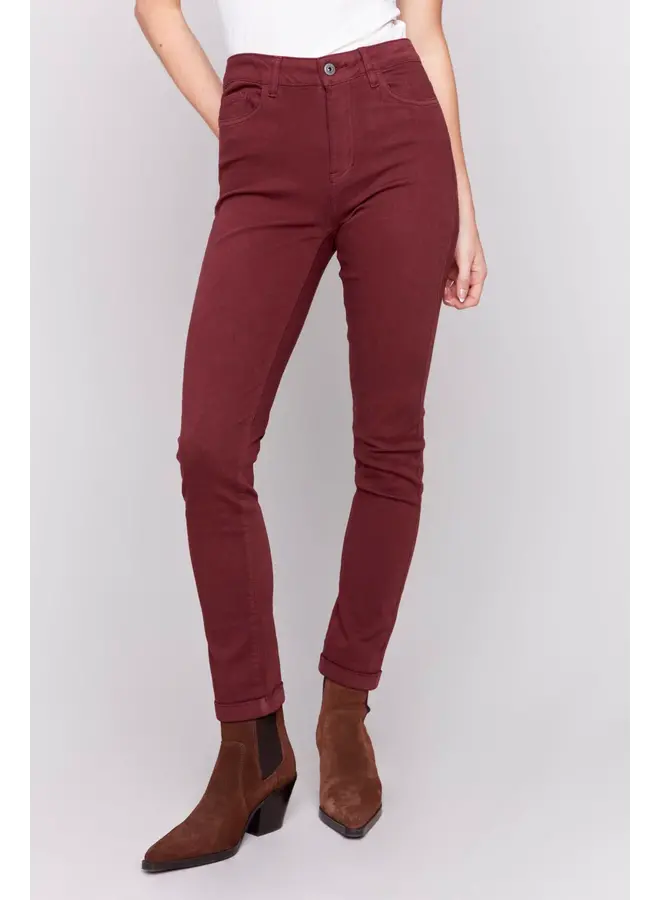 Cuff Hem Pant Cabernet