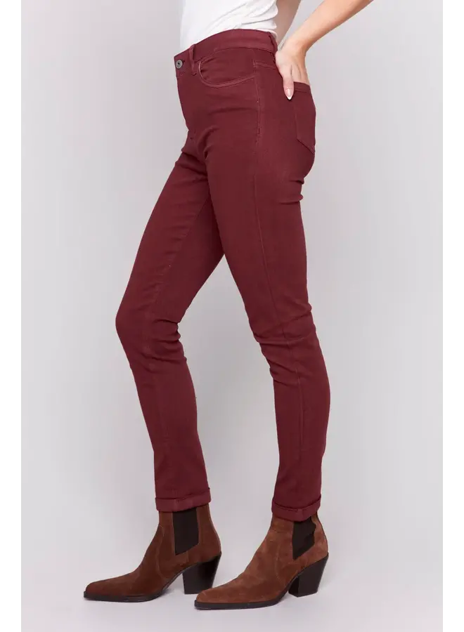 Cuff Hem Pant Cabernet