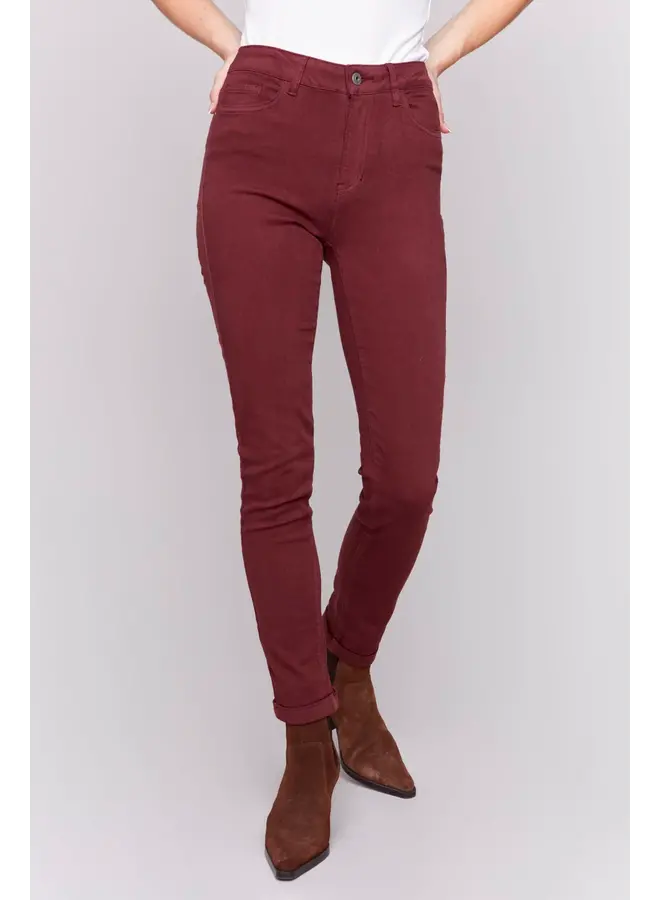Cuff Hem Pant Cabernet