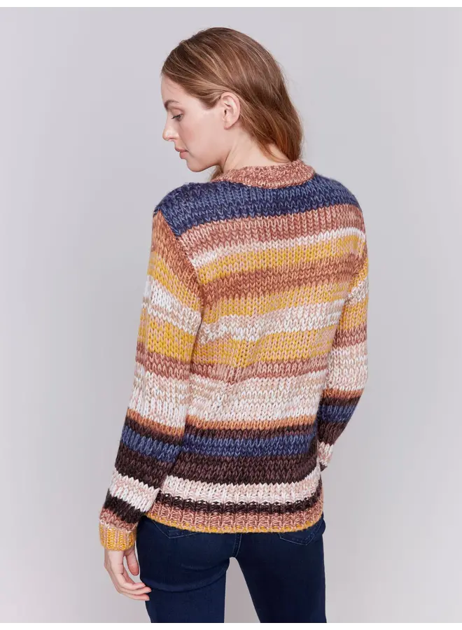 Space Dye Yarn Sweater Amber