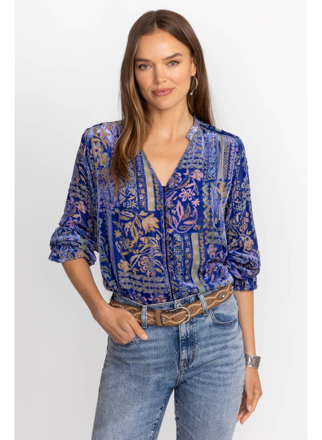 Joasie Burnout Blouse Persephone