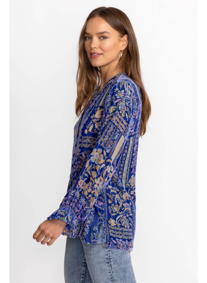 Joasie Burnout Blouse Persephone