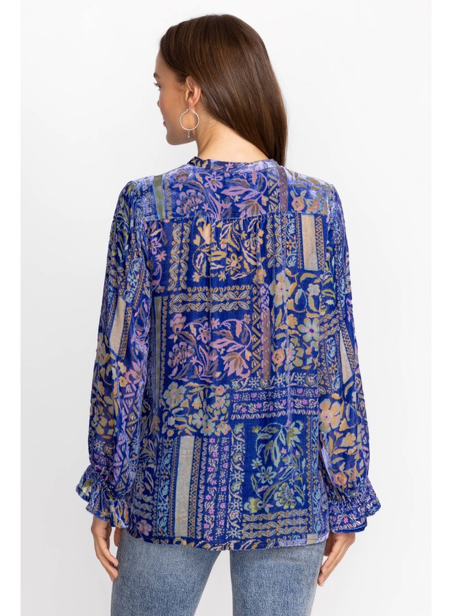 Joasie Burnout Blouse Persephone