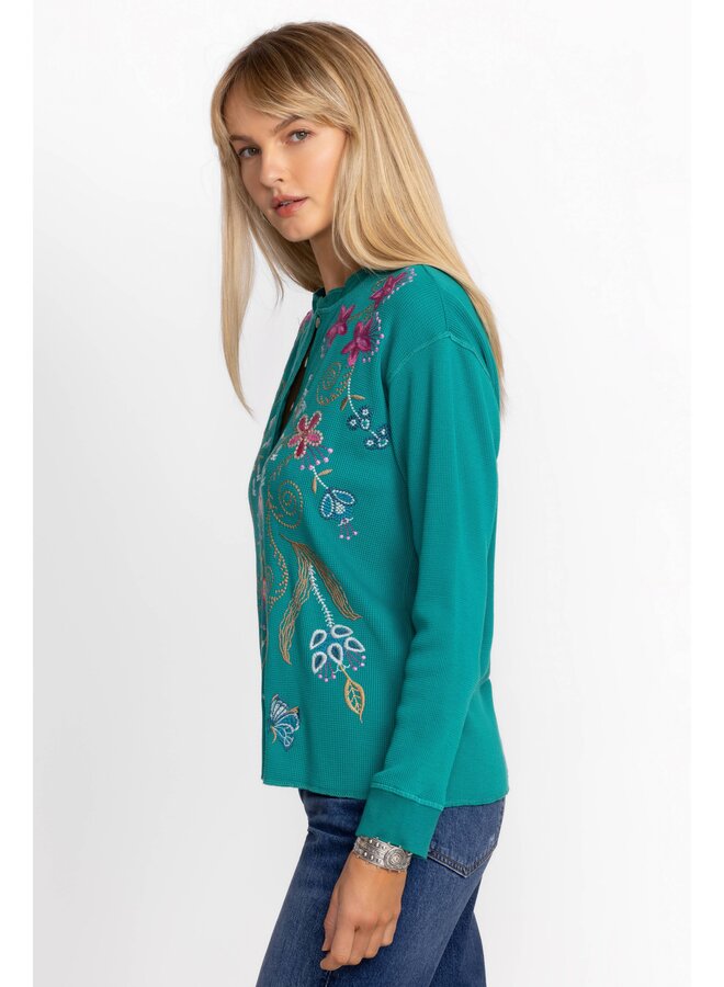 Thermal Henley Sisa Quetzal Green