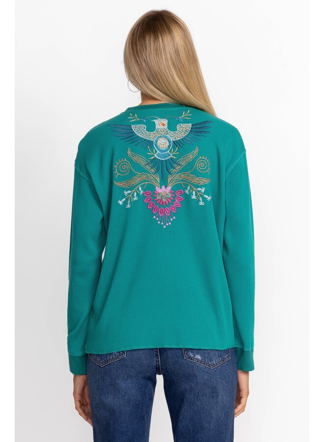 Thermal Henley Sisa Quetzal Green