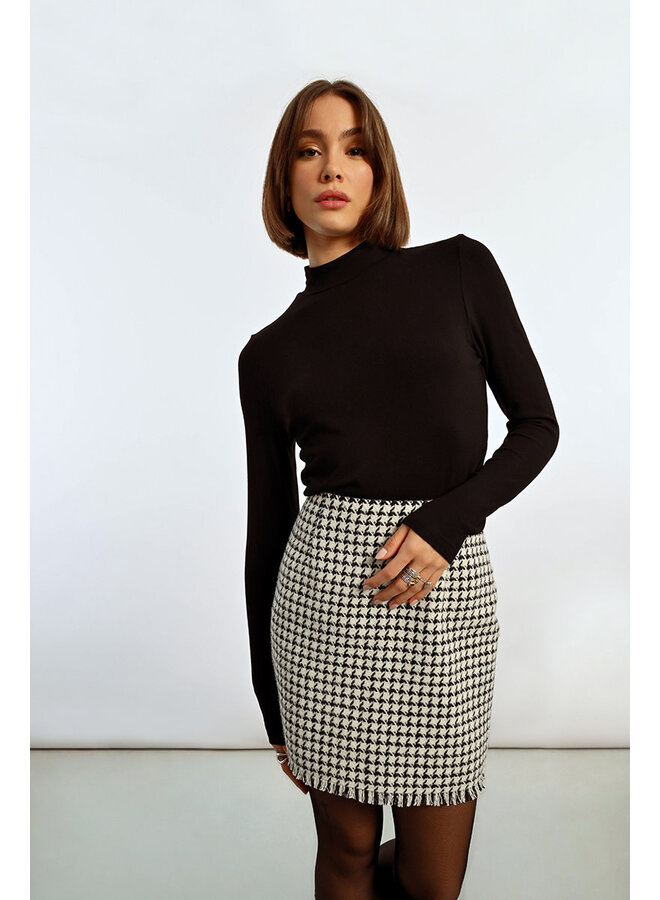 Mock Neck Layering Top Black
