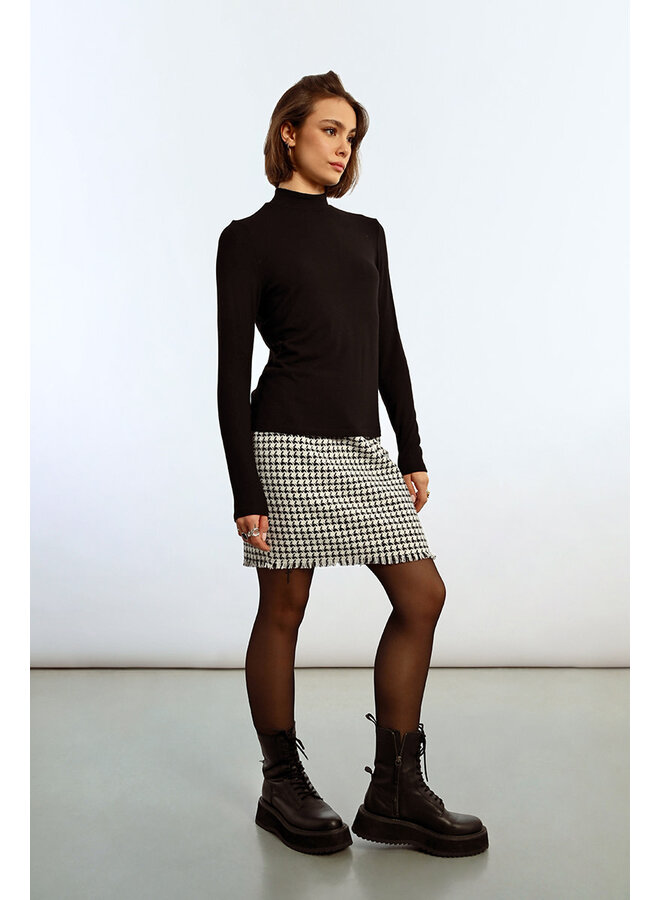 Mock Neck Layering Top Black
