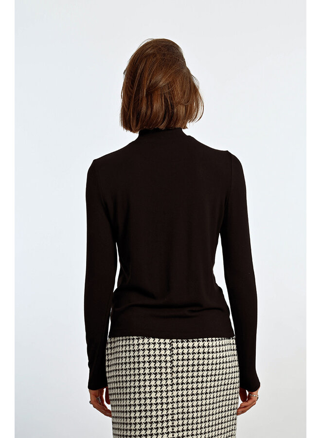 Mock Neck Layering Top Black