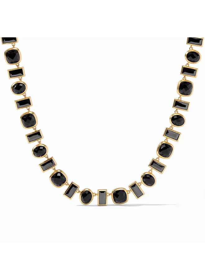 Antonia Tennis Necklace Obsidian Black