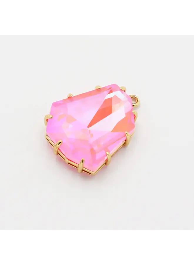 Neon Pink Stone Charm