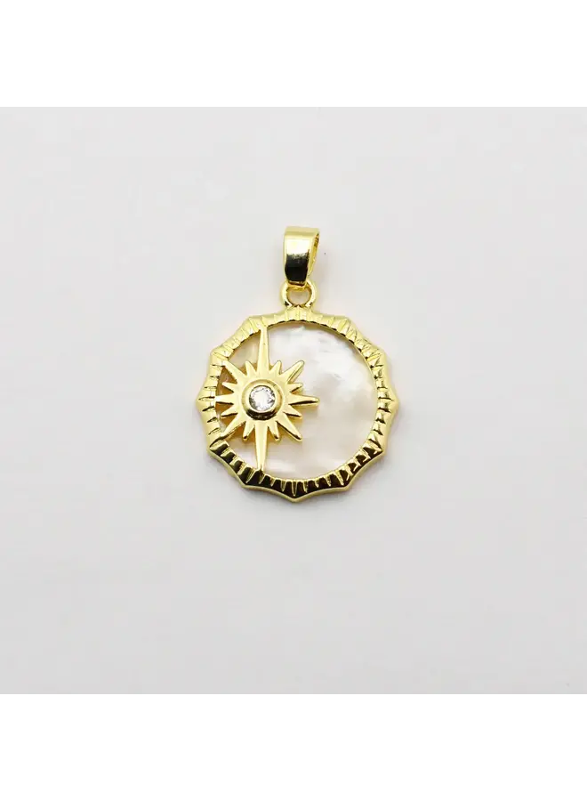 Circle Pendant Star Charm