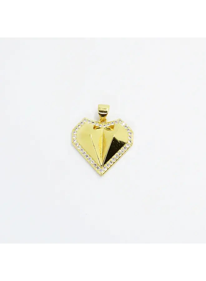 Diamond Shaped Heart Charm