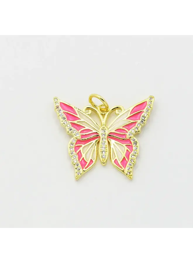 Pink Butterfly Charm