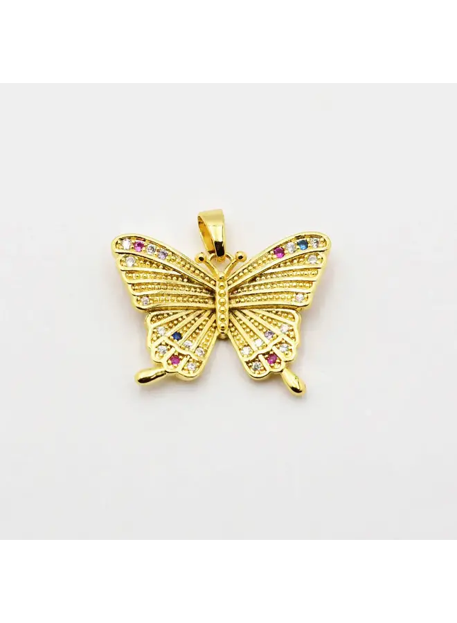 Rainbow Butterfly Charm