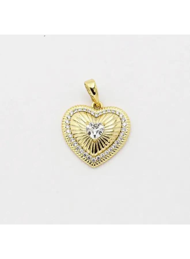 Cutest Heart Crystal Charm