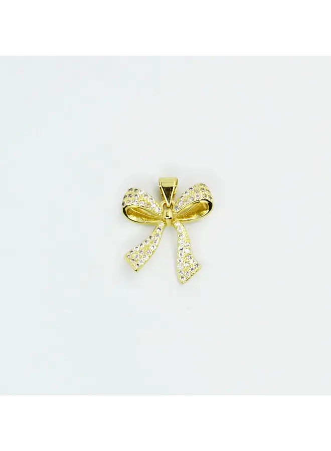 Gold Ribbon Charm