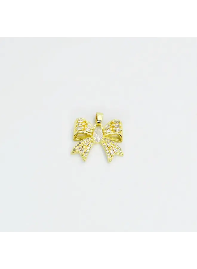 Gold Big Bow Charm