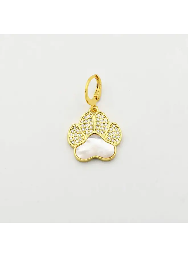 Iridescent Pet Paw Charm