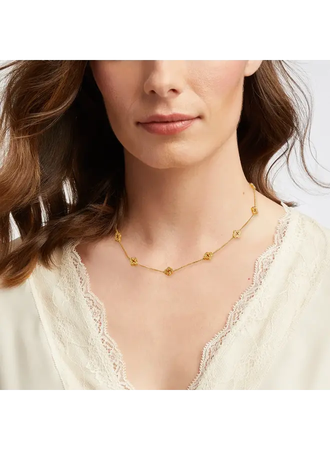 Florentine Demi Delicate Station Necklace