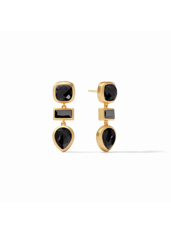 Antonia Tier Earring Obsidian Black