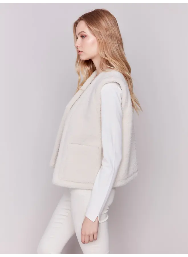 Reversible Sherpa Vest Ecru