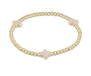 Signature Cross Gold Pattern Bracelet Canary 3mm main image 0