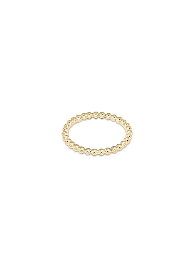 Classic Gold 2mm Bead Ring