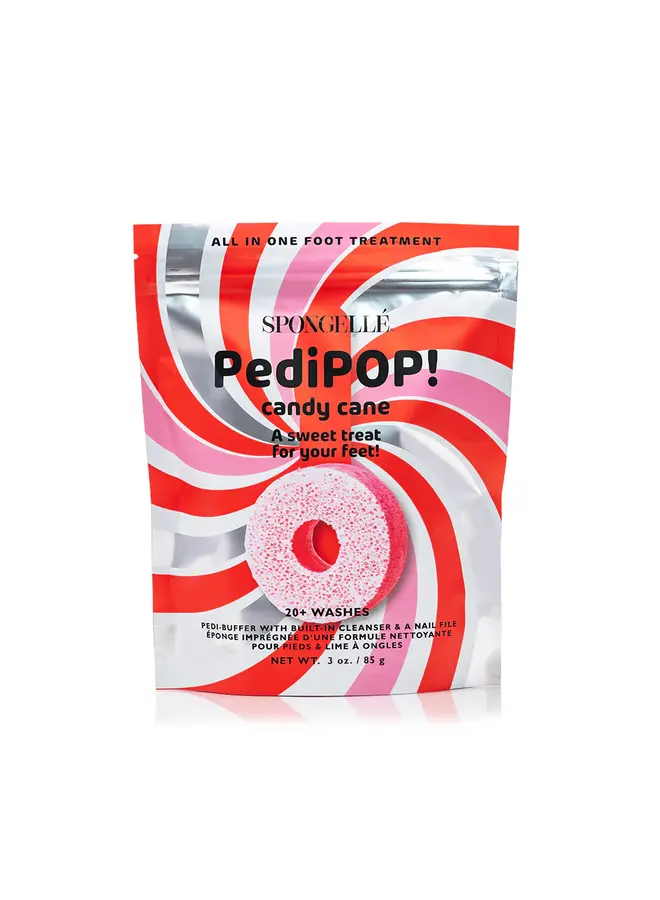 Holiday Pedi Pop Buffer & Nail File Candy Cane