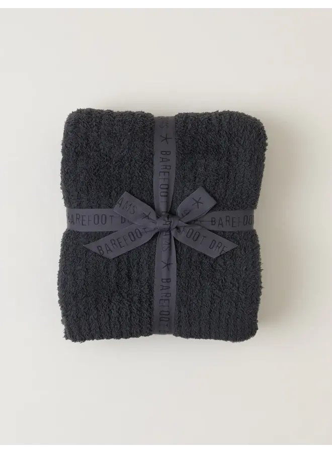 CozyChic Ribbed Throw Carbon