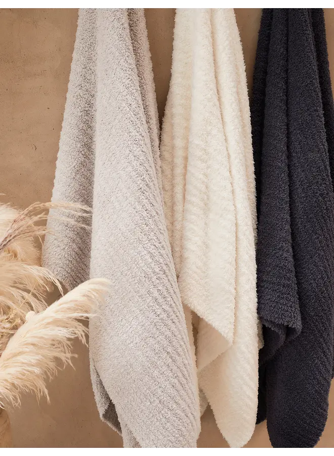 CozyChic Ribbed Throw Carbon