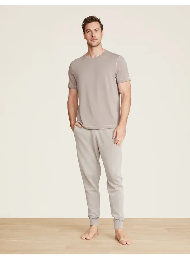 Malibu Collection Mens S/S Pick Stitch Tee Nickel