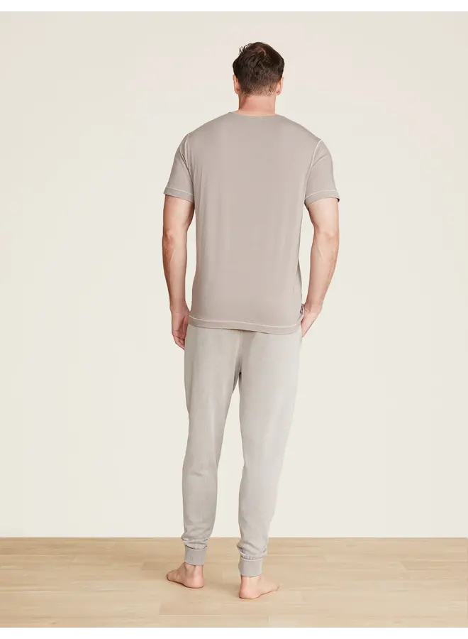 Malibu Collection Mens S/S Pick Stitch Tee Nickel
