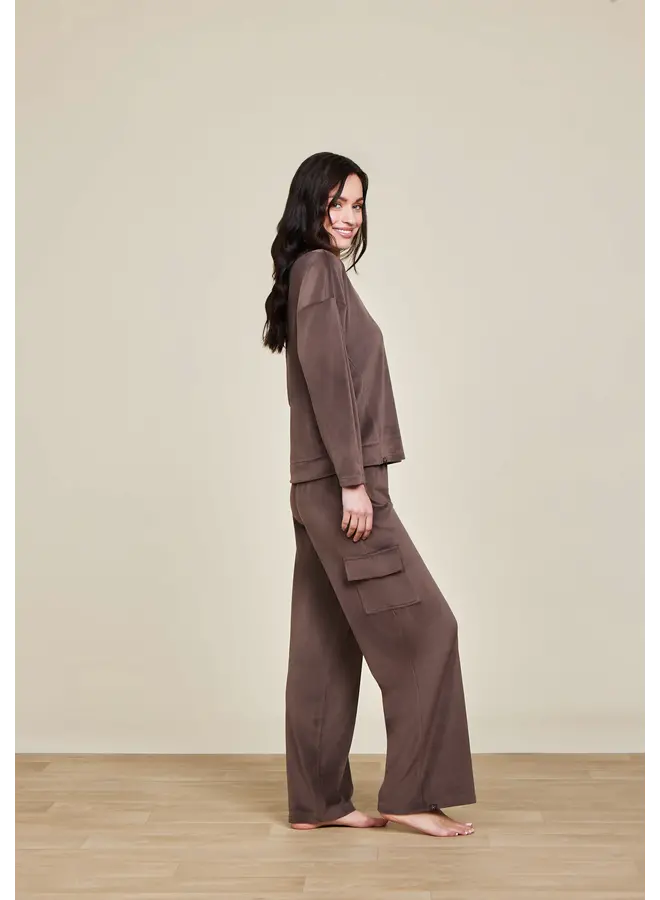 LuxeChic Cargo Pant Java
