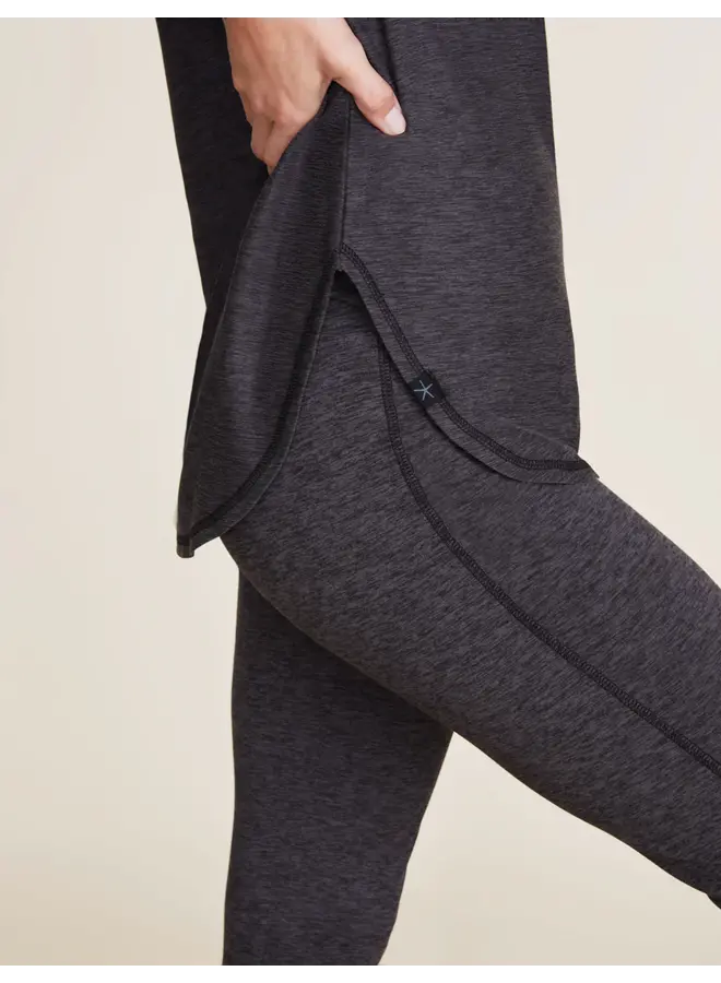 Malibu Collection Butterchic Fold Over Legging Carbon