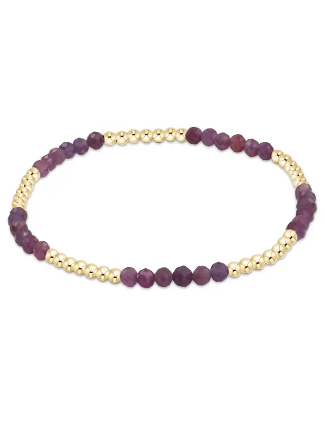 Blissful Pattern 2.5mm Bead Bracelet Ruby