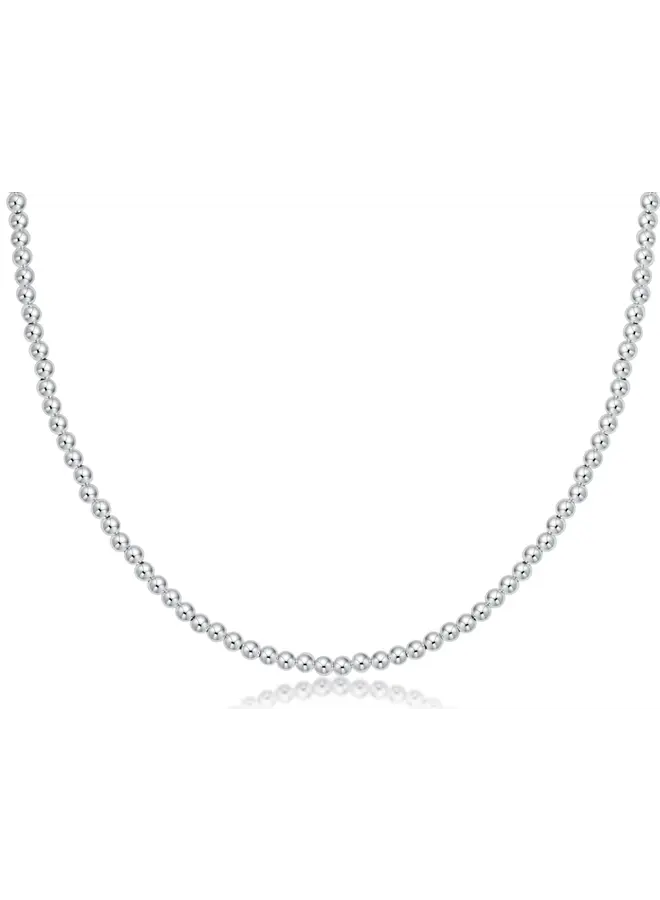 17" Choker Beaded - Classic Sterling 3mm