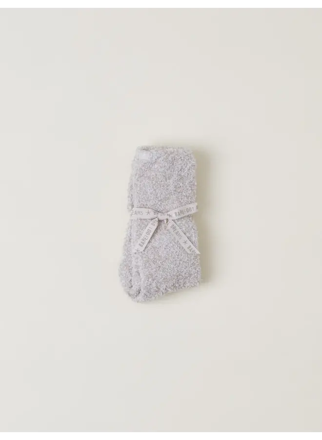 CozyChic Heathered Socks Stone/White S/M
