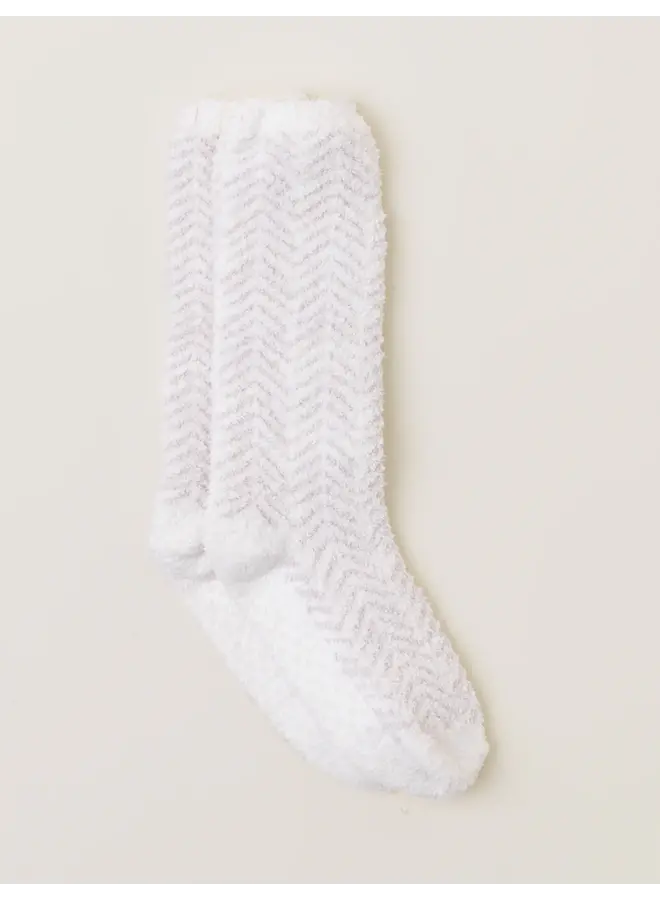 CozyChic Womens Herringbone Socks Cream/Stone