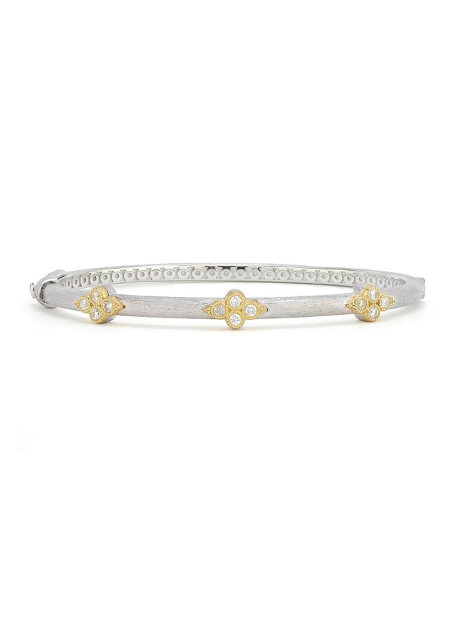 Mixed Metal Silver Triple Moroccan Trio Bangle