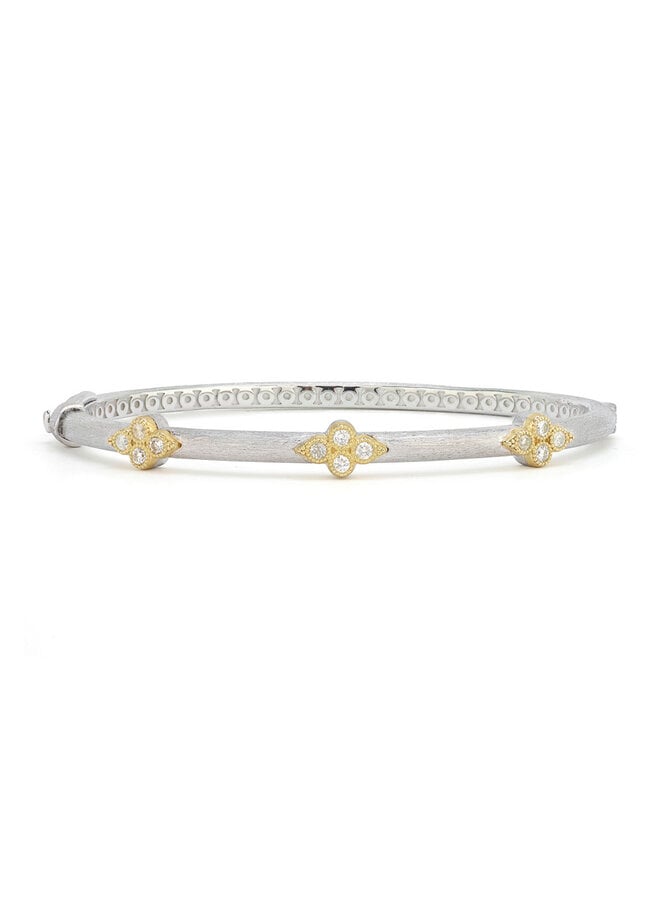 Mixed Metal Silver Triple Moroccan Trio Bangle
