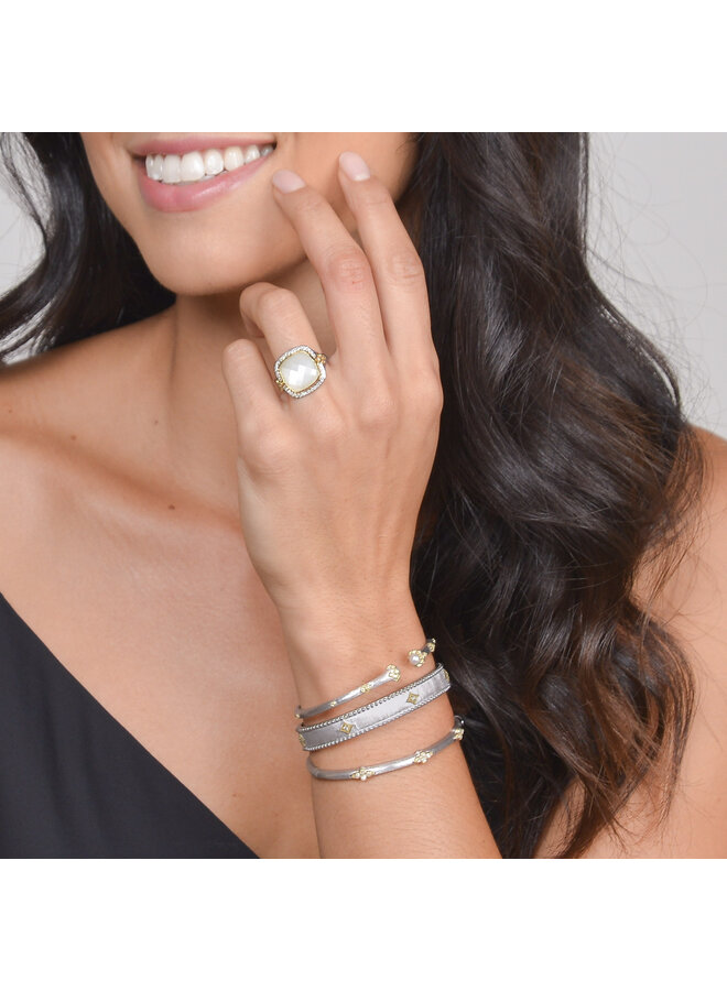 Mixed Metal Silver Triple Moroccan Trio Bangle