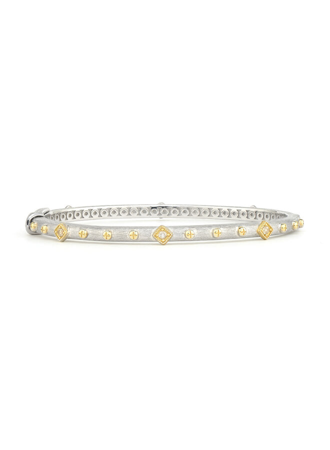 Mixed Metal Alternating Kite Bangle