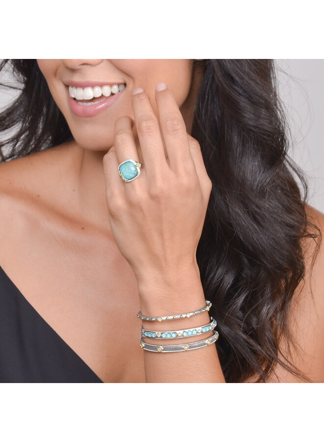 Mixed Metal Alternating Kite Bangle