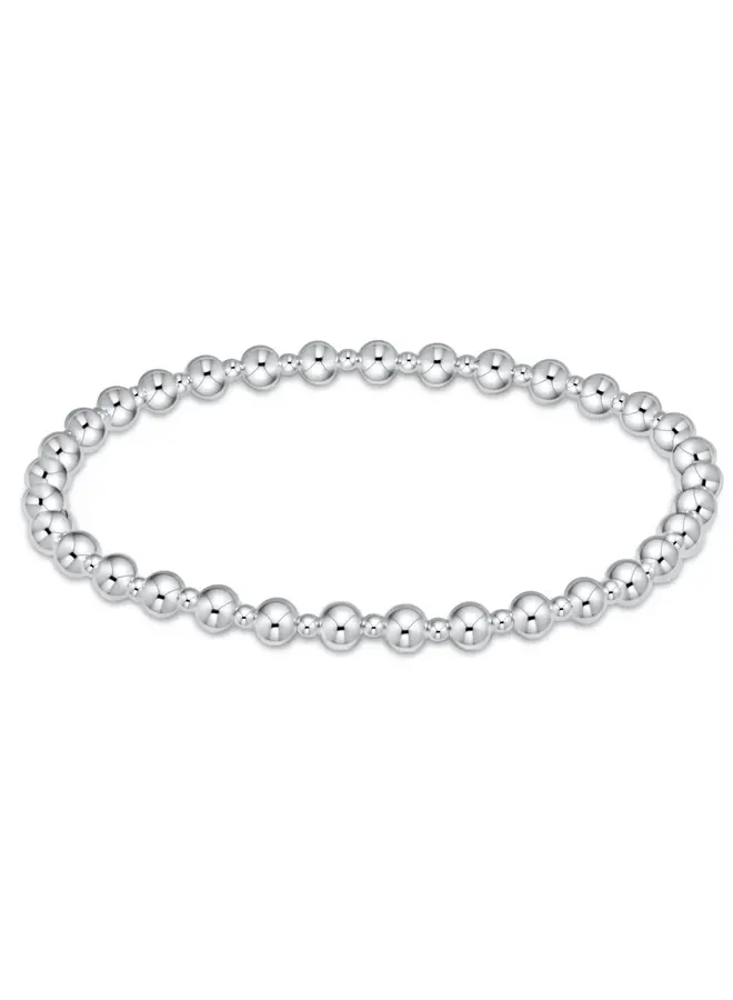 Classic Grateful Patern 4mm Bead Bracelet - Sterling
