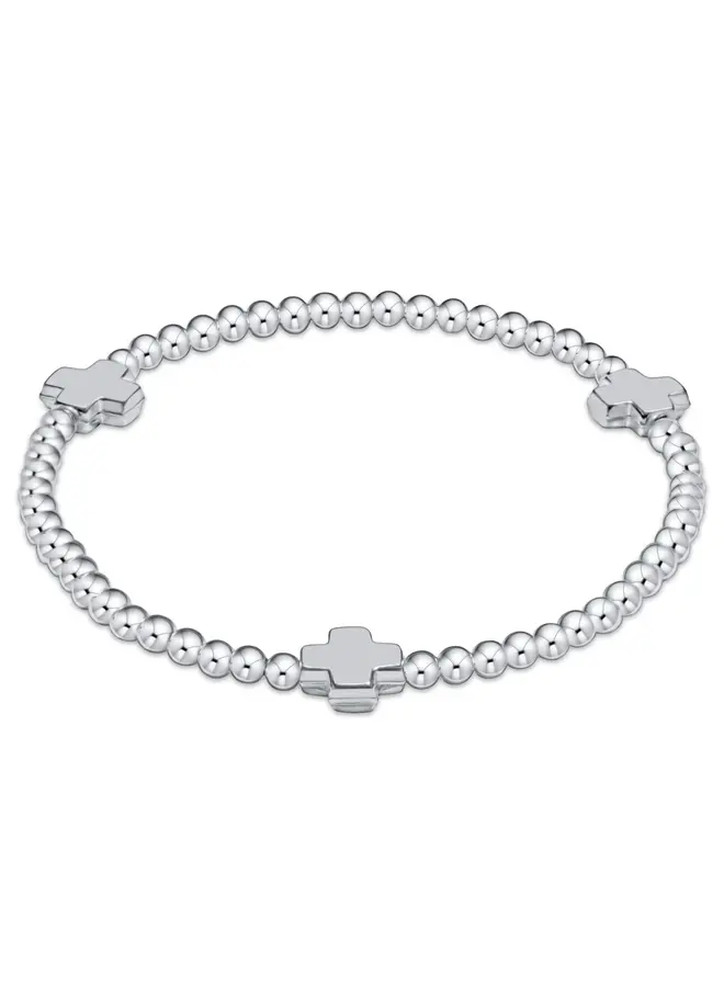 Signature Cross 3mm Sterling Bracelet - Sterling